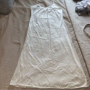 Vintage Vanity Fair Ivory Long Satin Slip small